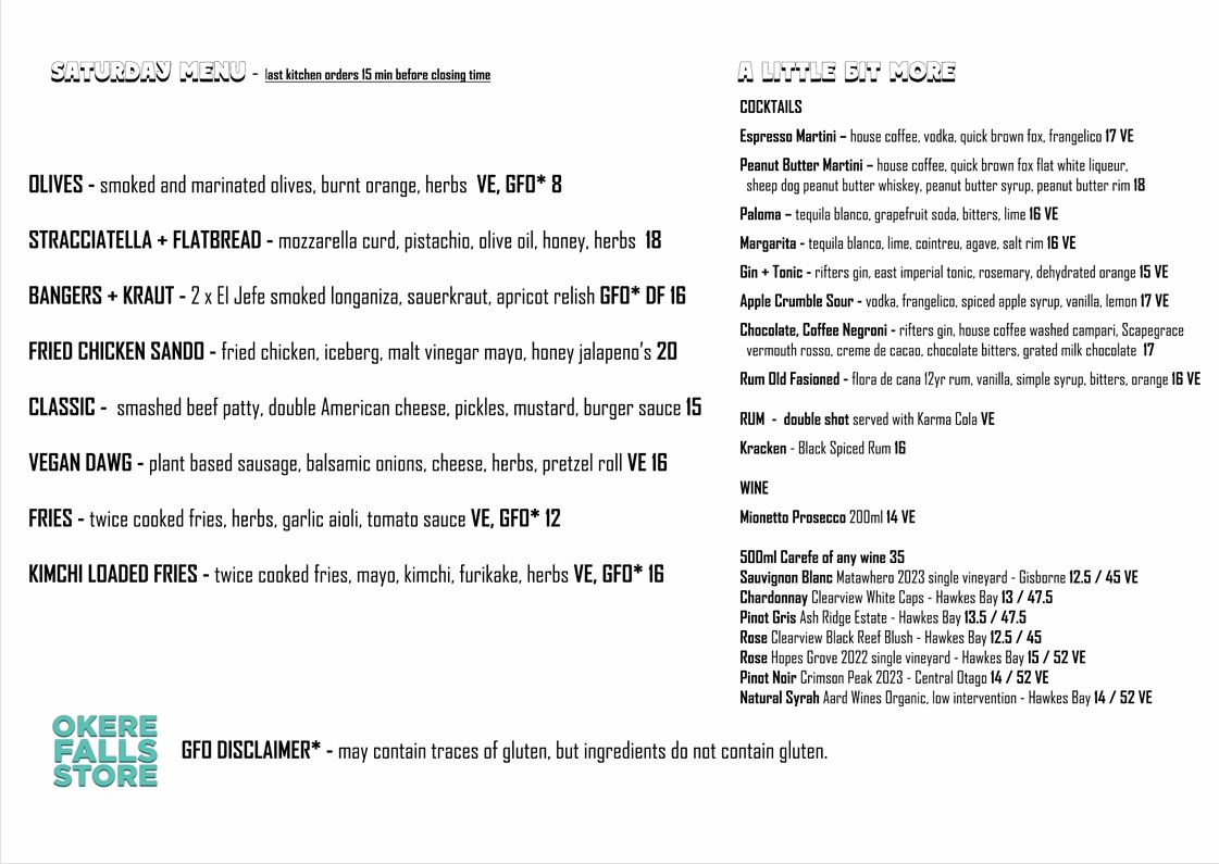 tapas sample menu